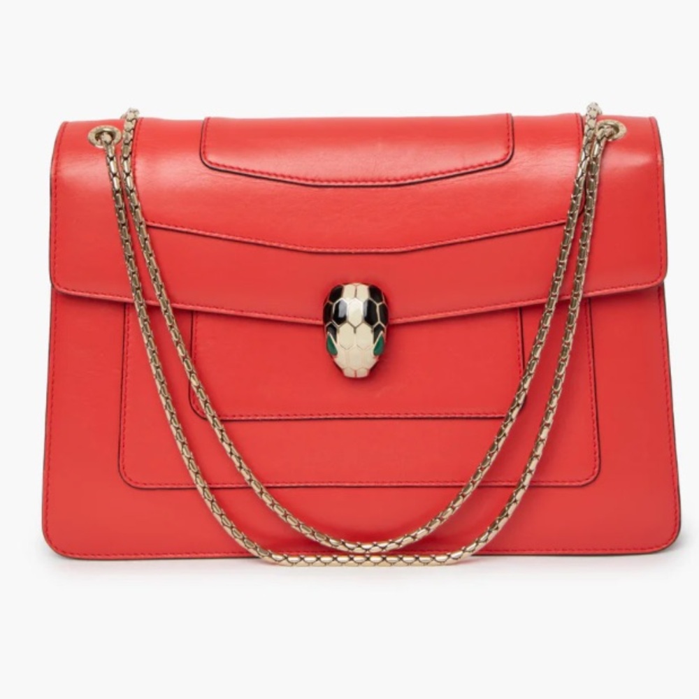 💕 Bvlgari Serpenti Forever red shoulder bag